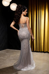Load image into Gallery viewer, Wholesale Beaded Sheath Evening Gown Embellished Formal Prom Dress with Lace-Up Back by LA8229