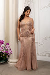 Load image into Gallery viewer, Wholesale Embellished Mermaid Evening Gown Spaghetti Strap Deep V-Neck Dress by LA8230