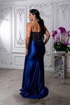 Load image into Gallery viewer, Wholesale Beaded Corset Satin Gown with High Slit Strapless Mermaid Formal Dress by LA8232 - - Prom Dress LA Merchandise