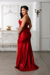 Load image into Gallery viewer, Wholesale Beaded Corset Satin Gown with High Slit Strapless Mermaid Formal Dress by LA8232 - - Prom Dress LA Merchandise