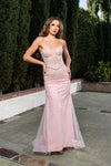 Load image into Gallery viewer, Wholesale Strapless Sweetheart Illusion Corset Beaded Mermaid Prom Evening Gown by LA8240 - - Dresses LA Merchandise