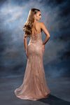 Load image into Gallery viewer, Wholesale Strapless Illusion Plunge Beaded Mermaid Prom Evening Gown with Sweep Train by LA8241 - - Long Formal Dresses LA Merchandise