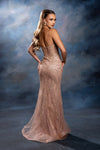 Load image into Gallery viewer, Wholesale Strapless Illusion Plunge Beaded Mermaid Prom Evening Gown with Sweep Train by LA8241 - - Long Formal Dresses LA Merchandise