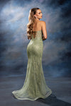 Load image into Gallery viewer, Wholesale Strapless Illusion Plunge Beaded Mermaid Prom Evening Gown with Sweep Train by LA8241 - - Long Formal Dresses LA Merchandise