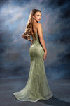 Load image into Gallery viewer, Wholesale Strapless Illusion Plunge Beaded Mermaid Prom Evening Gown with Sweep Train by LA8241 - - Long Formal Dresses LA Merchandise