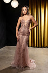 Load image into Gallery viewer, Wholesale Spaghetti Strap Deep V-Neck Fully Beaded Sequin Tulle Mermaid Evening Gown by LA8242