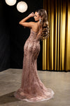 Load image into Gallery viewer, Wholesale Spaghetti Strap Deep V-Neck Fully Beaded Sequin Tulle Mermaid Evening Gown by LA8242