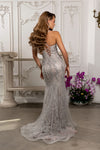 Load image into Gallery viewer, Wholesale Spaghetti Strap Deep V-Neck Fully Beaded Sequin Tulle Mermaid Evening Gown by LA8242