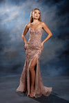 Load image into Gallery viewer, Wholesale Strapless Sweetheart Beaded Embroidery Glitter Tulle Sheath Prom Evening Gown by LA8243 - - Long Prom Dress LA Merchandise