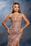 Load image into Gallery viewer, Wholesale Strapless Sweetheart Beaded Embroidery Glitter Tulle Sheath Prom Evening Gown by LA8243 - - Long Prom Dress LA Merchandise