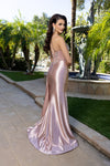 Load image into Gallery viewer, Wholesale Embellished Satin Mermaid Evening Gown with Beaded Sheer Corset Bodice by LA8244