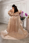 Load image into Gallery viewer, Wholesale Deep V Sweetheart Beaded Sheath Prom Evening Gown with Detachable Cape by LA8250 - - Dresses LA Merchandise