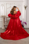Load image into Gallery viewer, Wholesale Deep V Sweetheart Beaded Sheath Prom Evening Gown with Detachable Cape by LA8250 - - Dresses LA Merchandise