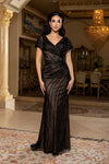 Load image into Gallery viewer, Wholesale All-Over Rhinestone Beaded Sequin Mermaid Prom Evening Gown with Sweep Train by LA8252 - BLACK NUDE - Dresses LA Merchandise
