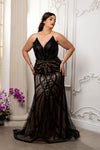 Load image into Gallery viewer, Wholesale Beaded Sheath Prom Evening Gown with Detachable Glitter Tulle Overskirt by LA8253 - - Dresses LA Merchandise