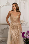 Load image into Gallery viewer, Wholesale Beaded Sheath Prom Evening Gown with Detachable Glitter Tulle Overskirt by LA8253 - - Dresses LA Merchandise