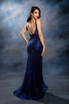 Load image into Gallery viewer, Wholesale Sweetheart Spaghetti Strap Beaded Sheath Prom Evening Gown with Slit by LA8255 - - Dresses LA Merchandise