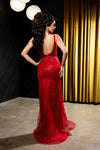 Load image into Gallery viewer, Wholesale Sweetheart Spaghetti Strap Beaded Sheath Prom Evening Gown with Slit by LA8255 - - Dresses LA Merchandise