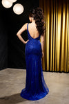 Load image into Gallery viewer, Wholesale Sweetheart Spaghetti Strap Beaded Sheath Prom Evening Gown with Slit by LA8255 - - Dresses LA Merchandise