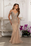 Cargar imagen en el visor de la galería, LA8259 Wholesale Off-Shoulder Sheath Prom Evening Gown with Deep V-Neckline &amp; Sweep Train - - Long Prom Dress LA Merchandise