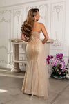 Load image into Gallery viewer, Wholesale One-Shoulder Sweetheart Sequin Beaded Corset Mermaid Prom Evening Gown by LA8264 - - Dresses LA Merchandise