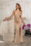 Load image into Gallery viewer, Wholesale One-Shoulder Sweetheart Sequin Beaded Corset Mermaid Prom Evening Gown by LA8264 - - Dresses LA Merchandise