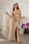 Load image into Gallery viewer, Wholesale One-Shoulder Sweetheart Sequin Beaded Corset Mermaid Prom Evening Gown by LA8264 - - Dresses LA Merchandise