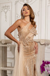 Load image into Gallery viewer, Wholesale One-Shoulder Sweetheart Sequin Beaded Corset Mermaid Prom Evening Gown by LA8264 - - Dresses LA Merchandise