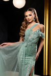 Load image into Gallery viewer, Wholesale One-Shoulder Sweetheart Sequin Beaded Corset Mermaid Prom Evening Gown by LA8264 - - Dresses LA Merchandise