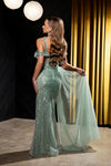 Load image into Gallery viewer, Wholesale One-Shoulder Sweetheart Sequin Beaded Corset Mermaid Prom Evening Gown by LA8264 - - Dresses LA Merchandise