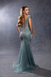 Load image into Gallery viewer, Wholesale Off-Shoulder Sweetheart Beaded Glitter Tulle Mermaid Prom Evening Gown by LA8267 - - Long Formal Dresses LA Merchandise