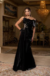 Load image into Gallery viewer, Wholesale Off-Shoulder Spaghetti Strap A-Line Evening Gown with Embroidered Detail by LA8270