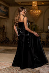 Load image into Gallery viewer, Wholesale Off-Shoulder Spaghetti Strap A-Line Evening Gown with Embroidered Detail by LA8270