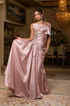 Load image into Gallery viewer, Wholesale Off-Shoulder Spaghetti Strap A-Line Evening Gown with Embroidered Detail by LA8270