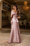 Load image into Gallery viewer, Wholesale Off-Shoulder Spaghetti Strap A-Line Evening Gown with Embroidered Detail by LA8270