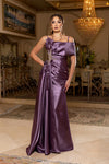 Load image into Gallery viewer, Wholesale Off-Shoulder Spaghetti Strap A-Line Evening Gown with Embroidered Detail by LA8270