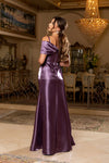 Load image into Gallery viewer, Wholesale Off-Shoulder Spaghetti Strap A-Line Evening Gown with Embroidered Detail by LA8270