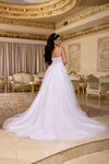 Load image into Gallery viewer, Wholesale Spaghetti Strap Scoop Neck Lace Appliqué Corset A-Line Wedding Bridal Gown by LA8273