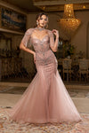 Load image into Gallery viewer, Wholesale Sweetheart All-Over Crystal Beaded Illusion Corset Mermaid Prom Evening Gown by LA8276