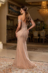 Load image into Gallery viewer, Wholesale Cold-Shoulder Sweetheart Mermaid Prom Evening Gown with Detachable Tulle Cape by LA8277 - - Long Formal Dresses LA Merchandise
