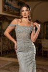 Load image into Gallery viewer, Wholesale Cold-Shoulder Sweetheart Mermaid Prom Evening Gown with Detachable Tulle Cape by LA8277 - - Long Formal Dresses LA Merchandise