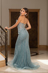 Cargar imagen en el visor de la galería, LA8281 Wholesale Strapless V-Neckline Beaded Sequin Mermaid Evening Gown with Lace-Up Back - - Long Prom Dress LA Merchandise