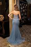 Cargar imagen en el visor de la galería, LA8284 Wholesale Strapless Beaded Sweetheart Corset Long Prom Evening Gown with Lace-Up Back - - Long Prom Dress LA Merchandise