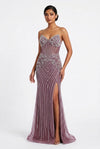 Load image into Gallery viewer, Wholesale Sleeveless Beaded Sheer Corset Sheath Prom Dress with Slit Formal Evening Gown by LA8286 - ROSEGOLD - Long Prom Dress LA Merchandise