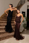 Cargar imagen en el visor de la galería, LA8294 Wholesale Strapless Sweetheart Sequin Beaded Mermaid Prom Dress with Lace-Up Corset Back