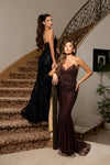 Cargar imagen en el visor de la galería, LA8294 Wholesale Strapless Sweetheart Sequin Beaded Mermaid Prom Dress with Lace-Up Corset Back
