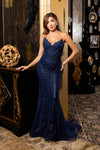 Cargar imagen en el visor de la galería, LA8294 Wholesale Strapless Sweetheart Sequin Beaded Mermaid Prom Dress with Lace-Up Corset Back