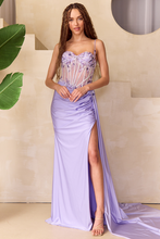 Load image into Gallery viewer, Wholesale Long Formal Dress Sleeveless Sheer Corset Gown By LAA2050