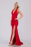 Load image into Gallery viewer, Wholesale Long Evening Dress V-Neck Halter Strap Prom Gown By LAA3040