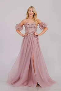Wholesale Evening Dress Corset boning A-Line Long Prom Gown By LAA3041